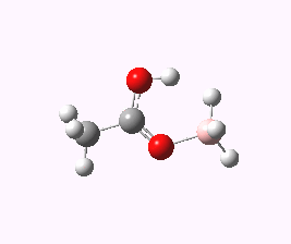 Acyloxyborane, IRC transition state for dihydrogen elimination