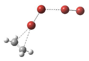 Complex formed between bromine and ethene