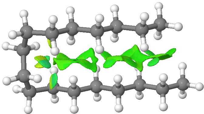 NCI analysis. Click for  3D.