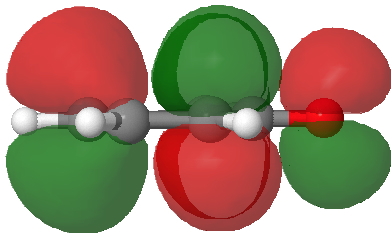 HOMO for π-complex. Click for 3D.