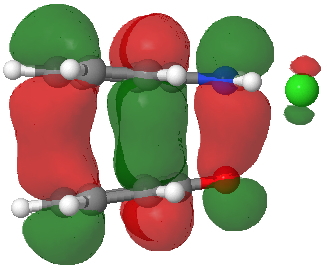 HOMO for 5,5 benzidine rearrangement. Click for 3D.