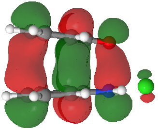 HOMO for 5,5 benzidine rearrangement. Click for 3D.