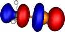 The anti-bonding sigma star molecular orbital of bromoomethane